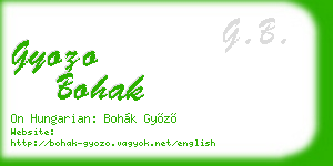 gyozo bohak business card