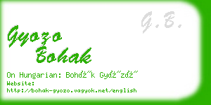 gyozo bohak business card